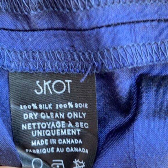 Party Skirts by Skot electric blue silk taffeta - Picture 9 of 9
